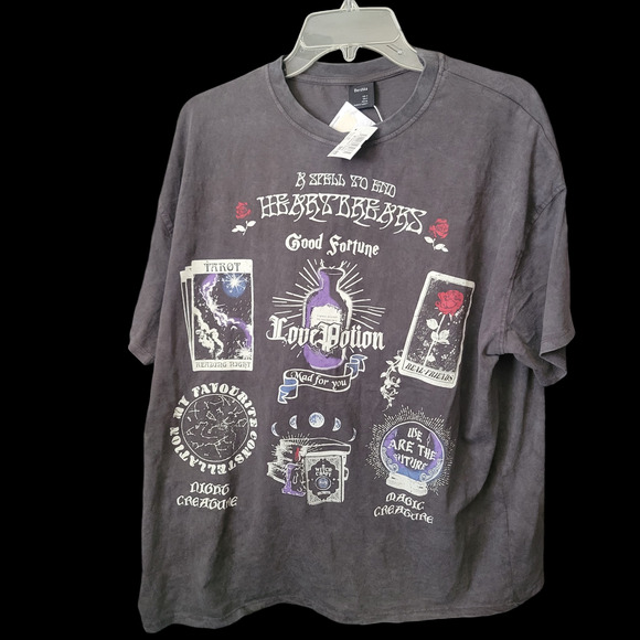 Bershka Graphic Tee Mens size Small Heartbreakers Shirt Streetwear Skater NWT - Picture 8 of 10